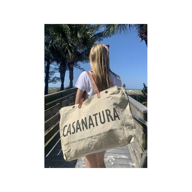Casa Natura Design SL - Wholesale Tote Bag - Women's - Large Rectangular Bag Zipper Leather Handle - SKYLAR SK119