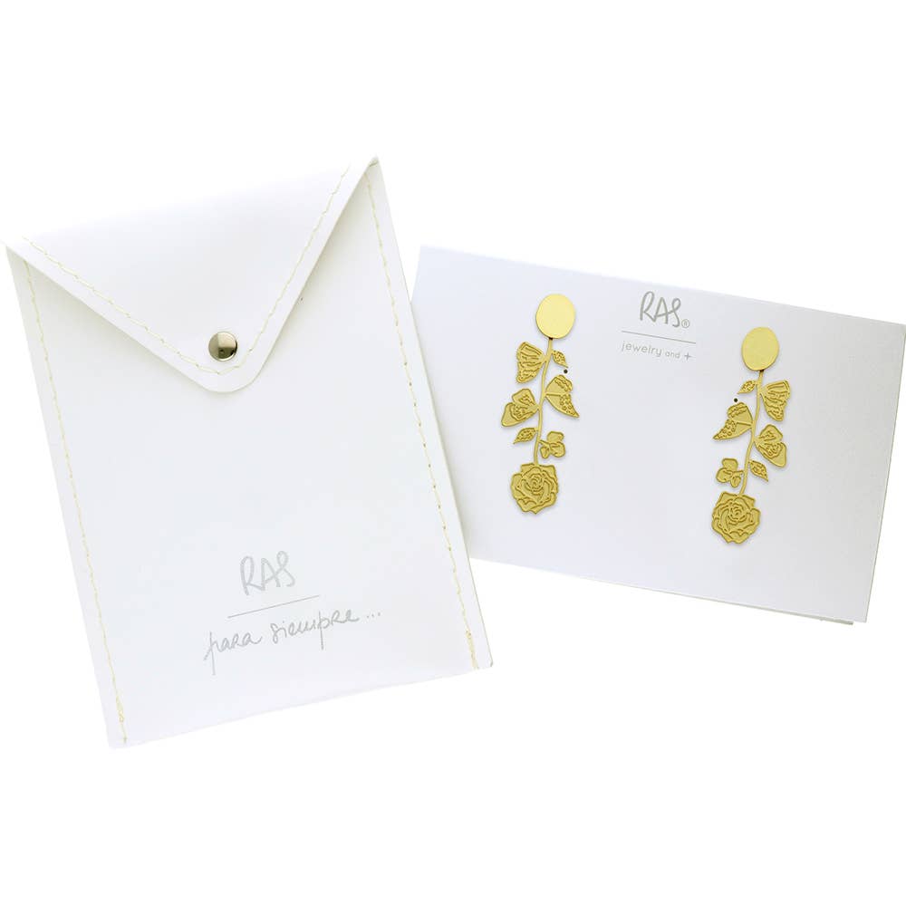 RAS – wholesale Solitärörhängen – Drömmar i väntan Fjärilsblomma Guldplätering1