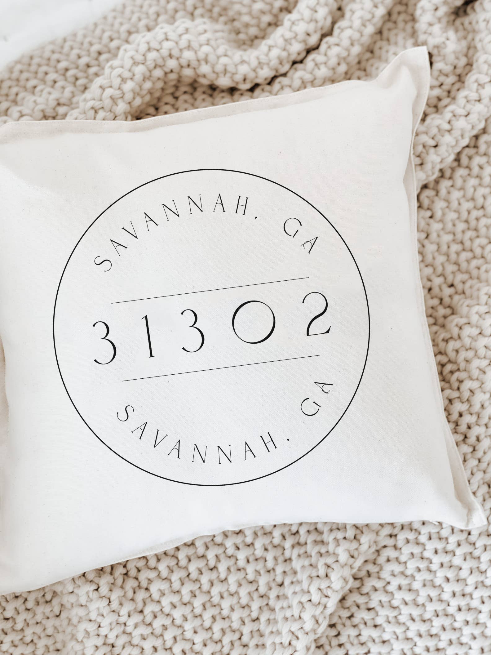 DWELL Home Shoppe - Wholesale Throw/Decorative Pillow - Personalized Postage Stamp Zip Code Pillow