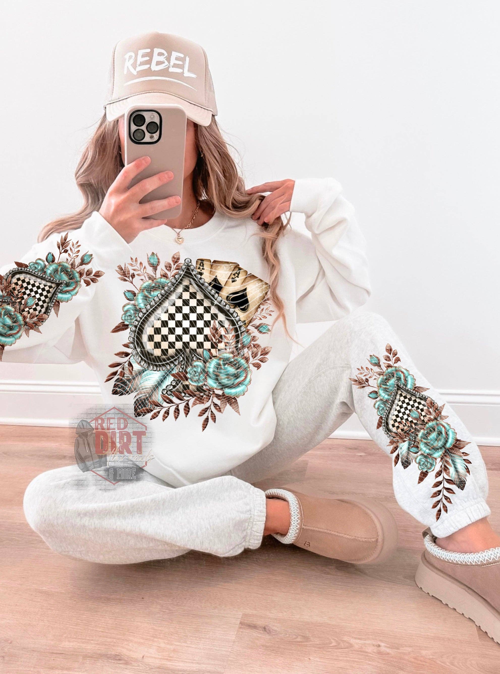 Red Dirt Transfers - Wholesale Sublimation Transfer - Checker Spades DTF Transfer | Trendy Western DTF Transfer | Ready to Press | High Quality DTF Transfers | Fast Shipping2