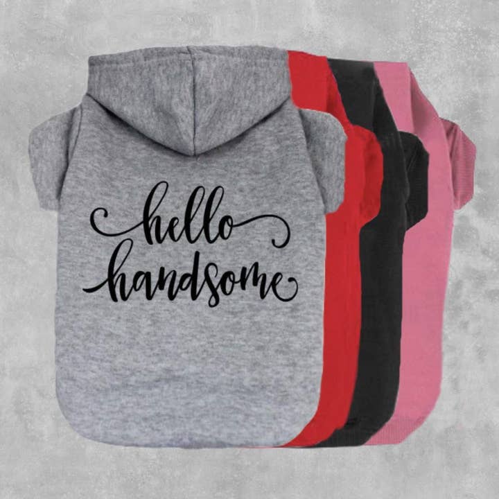 Sudadera con capucha Hello Handsome dog para venta al por mayor de The Honest Dog Company