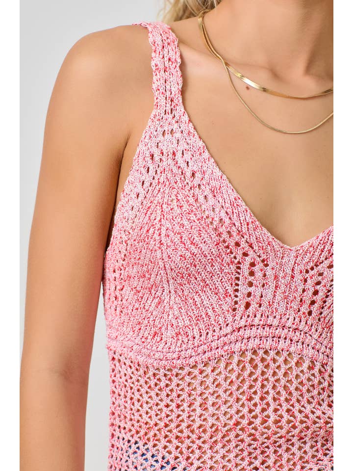 Mystree - Vente Caraco – femme - 61099 Débardeur Tricot Style Crochet6