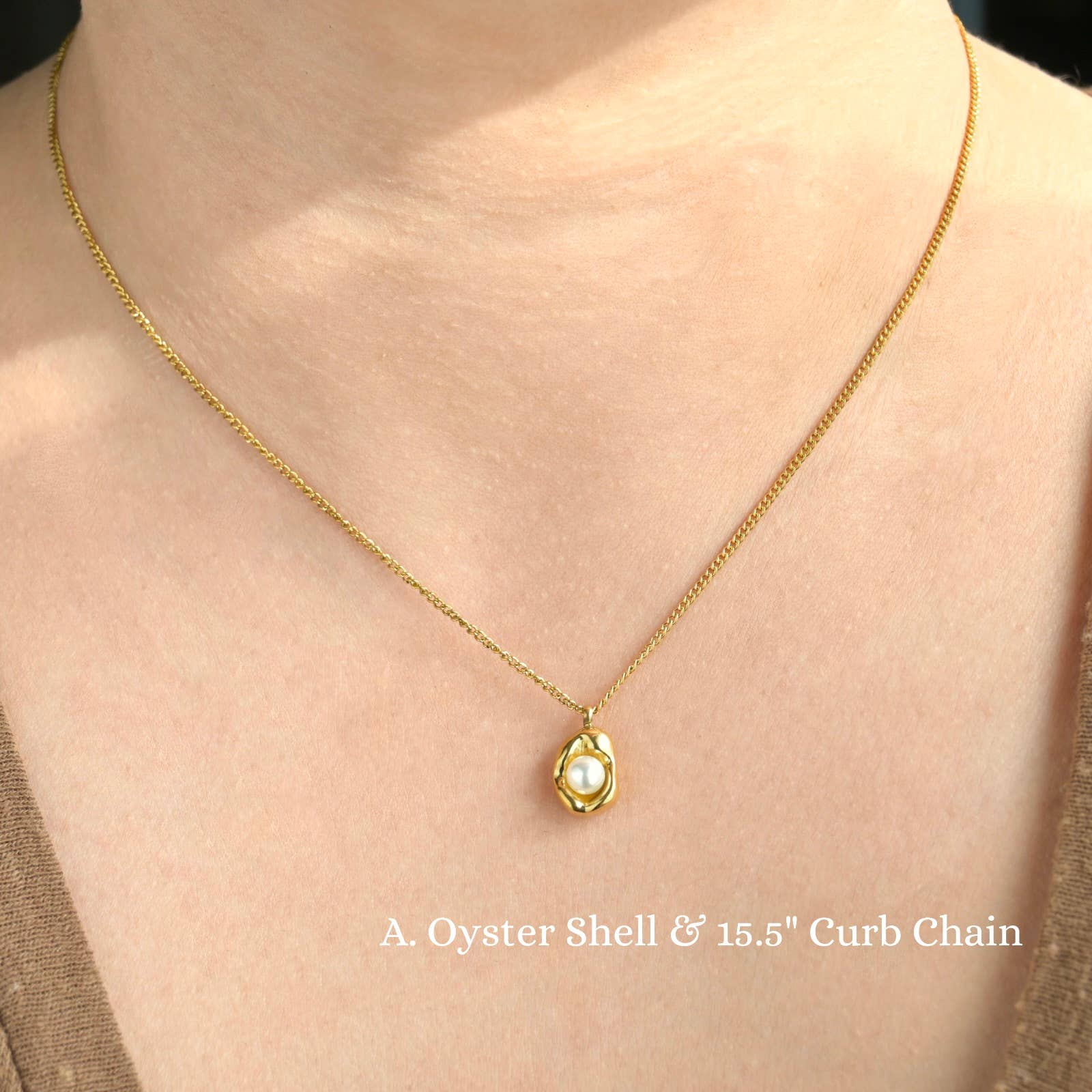 Blueyejewelry - Vendita all'ingrosso Collane di perline/perle - Collane con catena di perle dorate - catene assortite impermeabili3