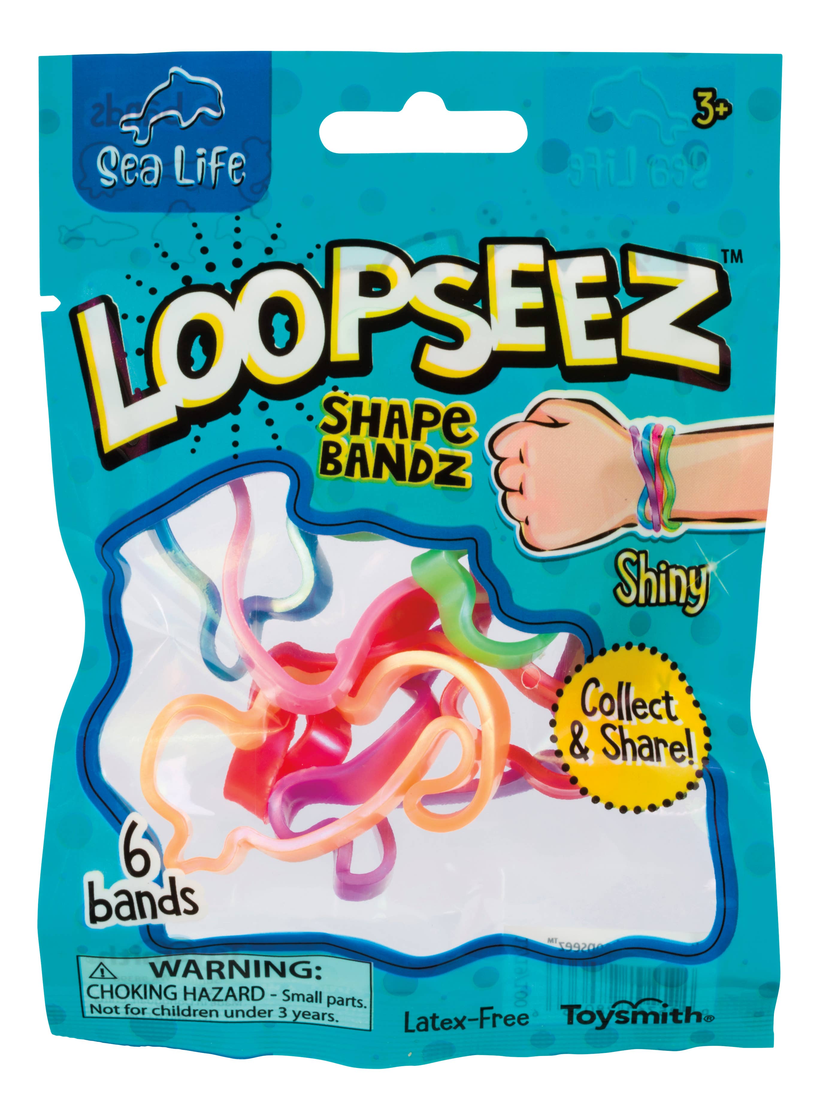 Toysmith - Wholesale Classic Toy - Kids - Loopseez Bands Asst 1, Wild Life, Sea Life & Glitter Shapes2