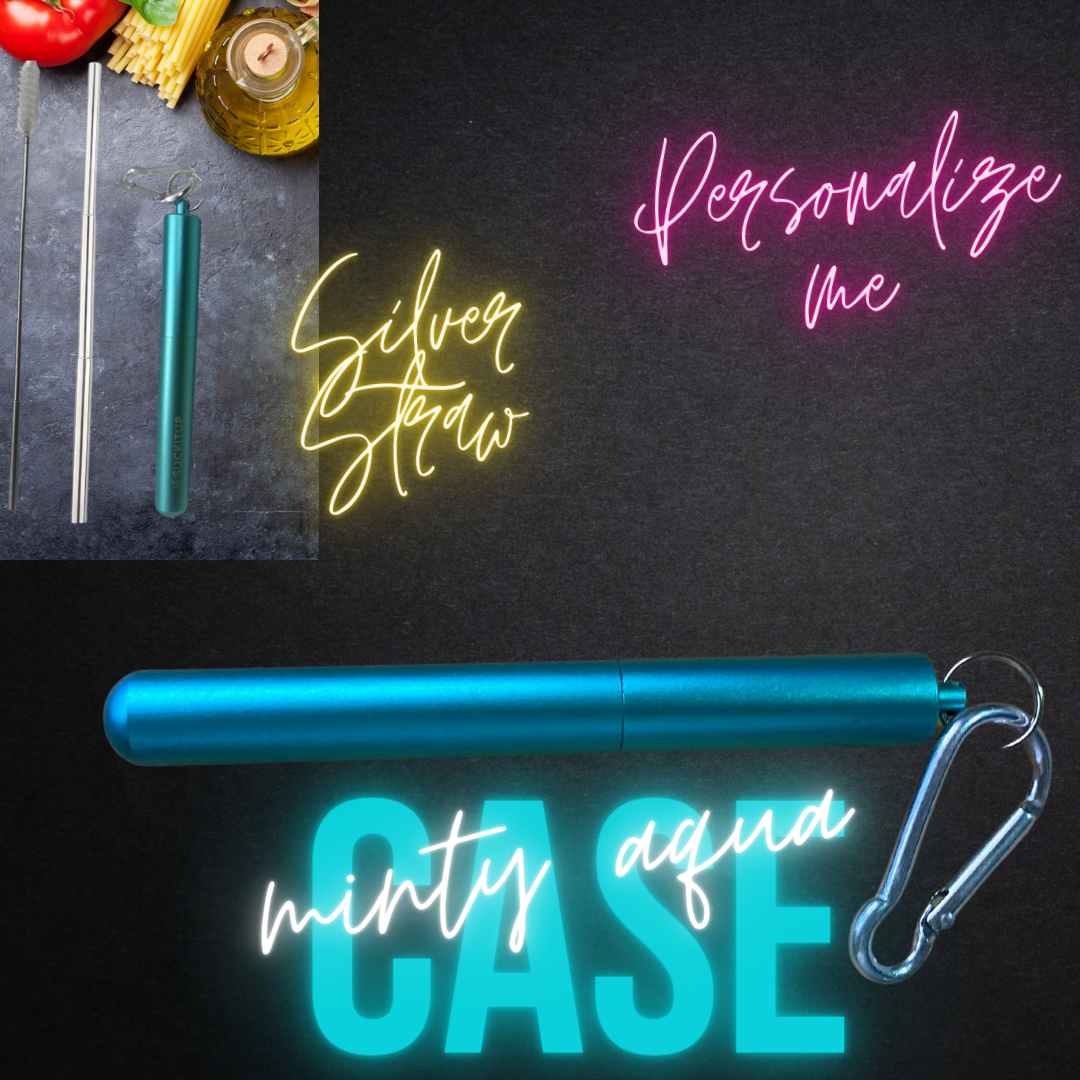 Suck It Up Straws - Vente Paille - Pailles métalliques télescopiques avec étui pour porte-clés et brosse de nettoyage18