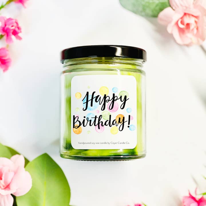 Coyer Candle Co. - Wholesale Jar/Filled Candle - Happy Birthday | 9 oz Candles12