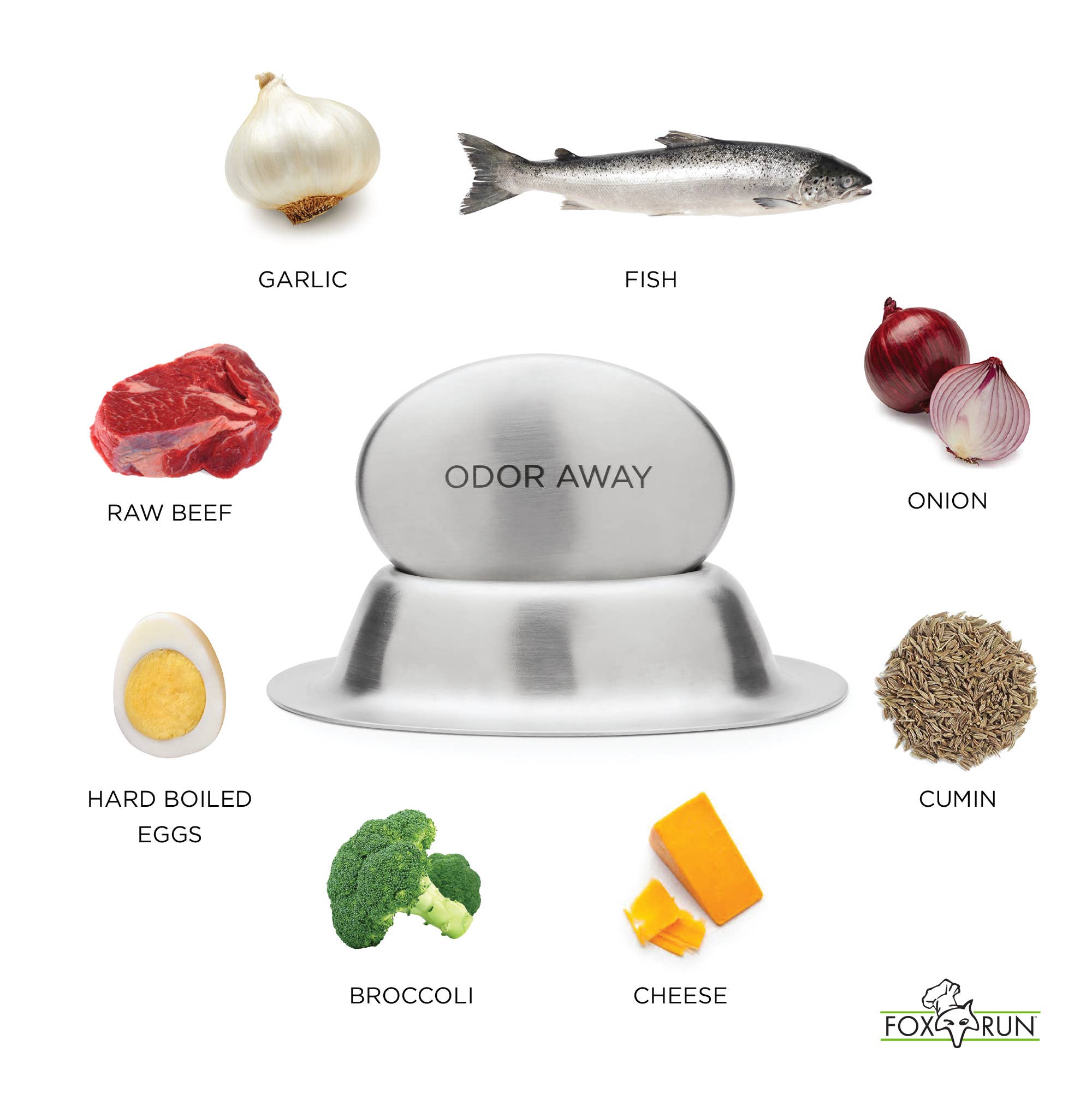 Fox Run Brands - Wholesale Kitchen Tool/Gadget - Fox Run Stainless Steel Odor Remover Bar, 4"5