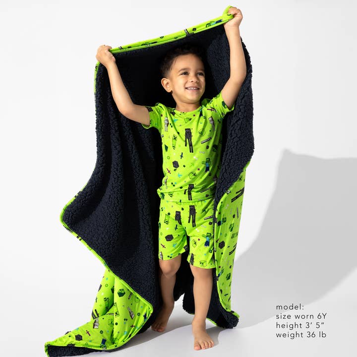 Bellabu Bear - Wholesale Sleepwear Set - Kids - Minecraft Mob Squad Bamboo Kids Pajama Short Set13
