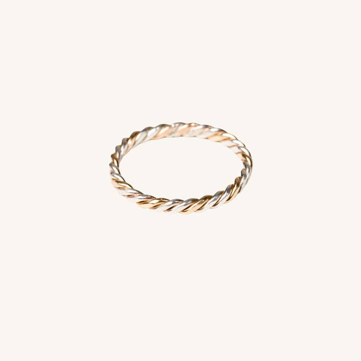 ABLE - Wholesale Band/Stacked Ring - Two-Tone Twist Ring