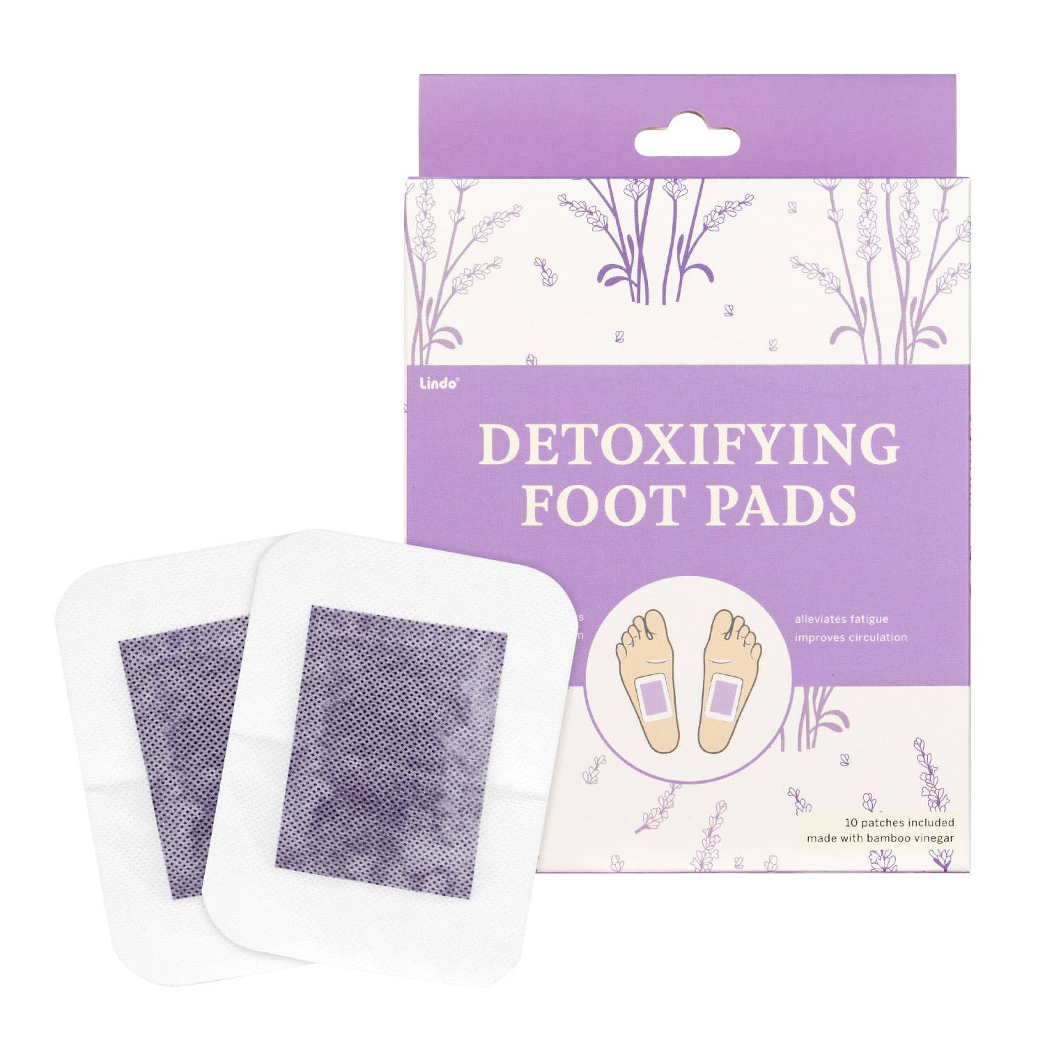 Lindo - Wholesale Foot Mask - Lindo Purifying Foot Pads - Lavender - 10pcs/pk2