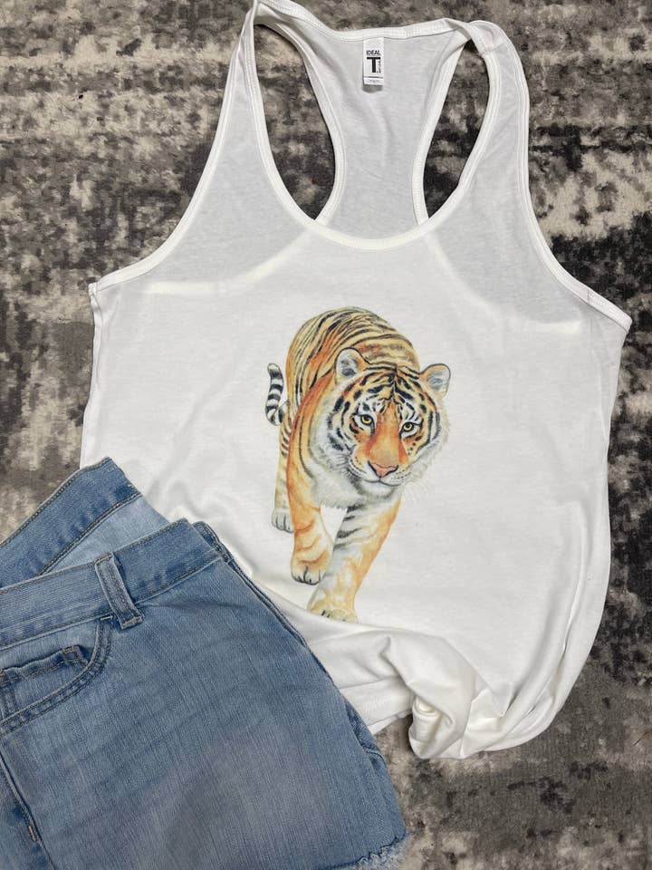 Walking Tiger Graphic T-shirt for wholesale by Sweet Southern Wholesale