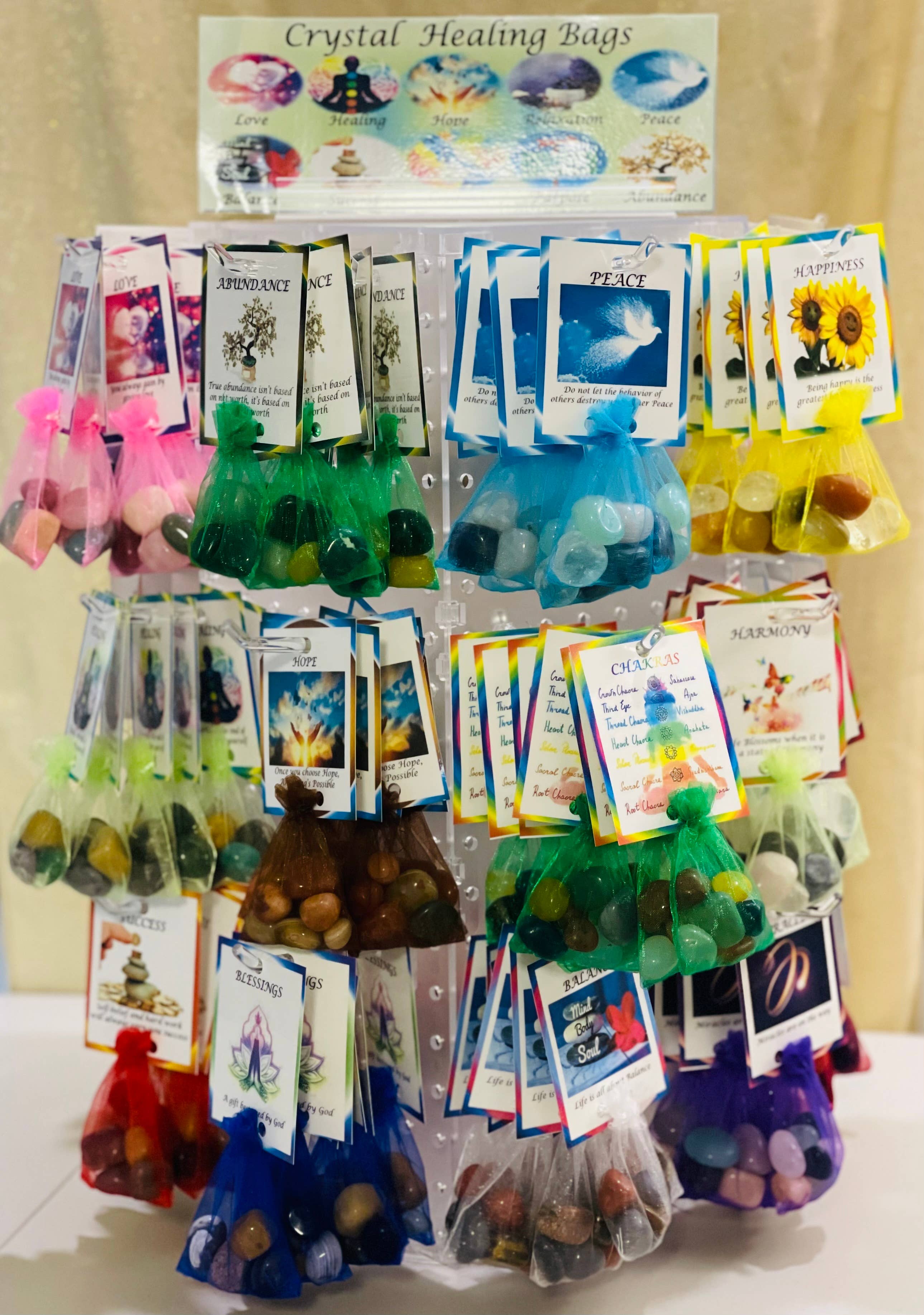 VPS Stones Inc. - Vendita all'ingrosso Pietra/cristallo spirituale - Confezione da 24 sacchetti di cristalli per guarigione1