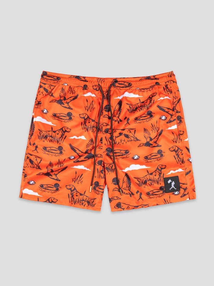 Hardball Hunter Diamond Air Mesh Shorts (Blaze Orange) - Youth for wholesale by Baseballism