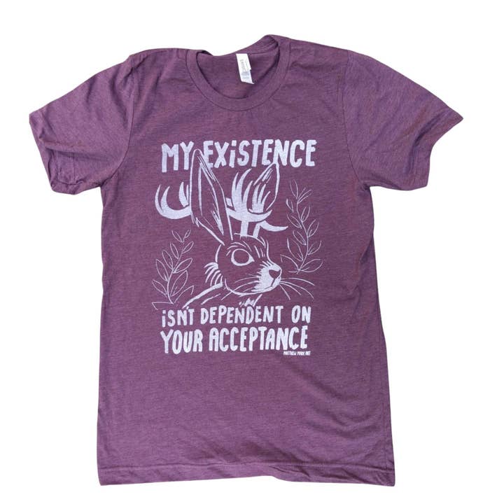 Min existens är inte beroende av din acceptans T-shirt för wholesale av Matthew Made Art