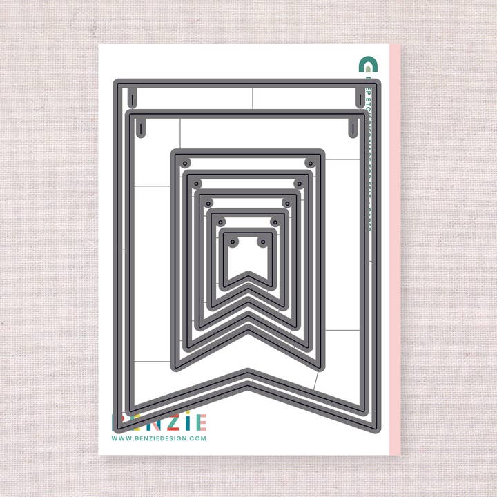 Banner: Slinger, Diep Etch Stans voor wholesale door Benzie Design