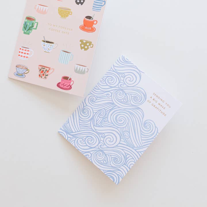 Ramona & Ruth - Wholesale Thank You Card - Wave Gratitude Card2
