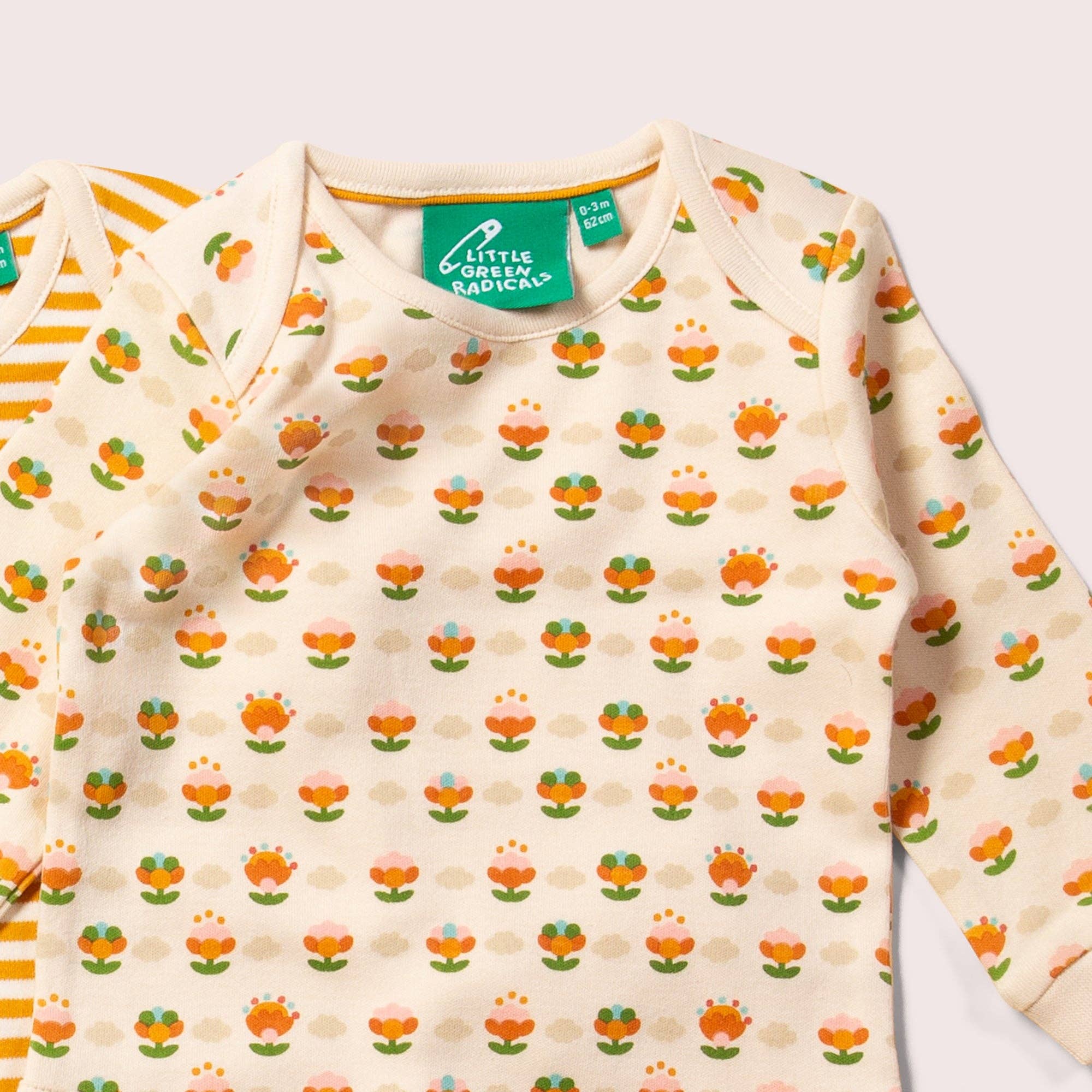 Little Blooms Organic Baby Bodysuit Set - 2 Pack for wholesale on Faire1