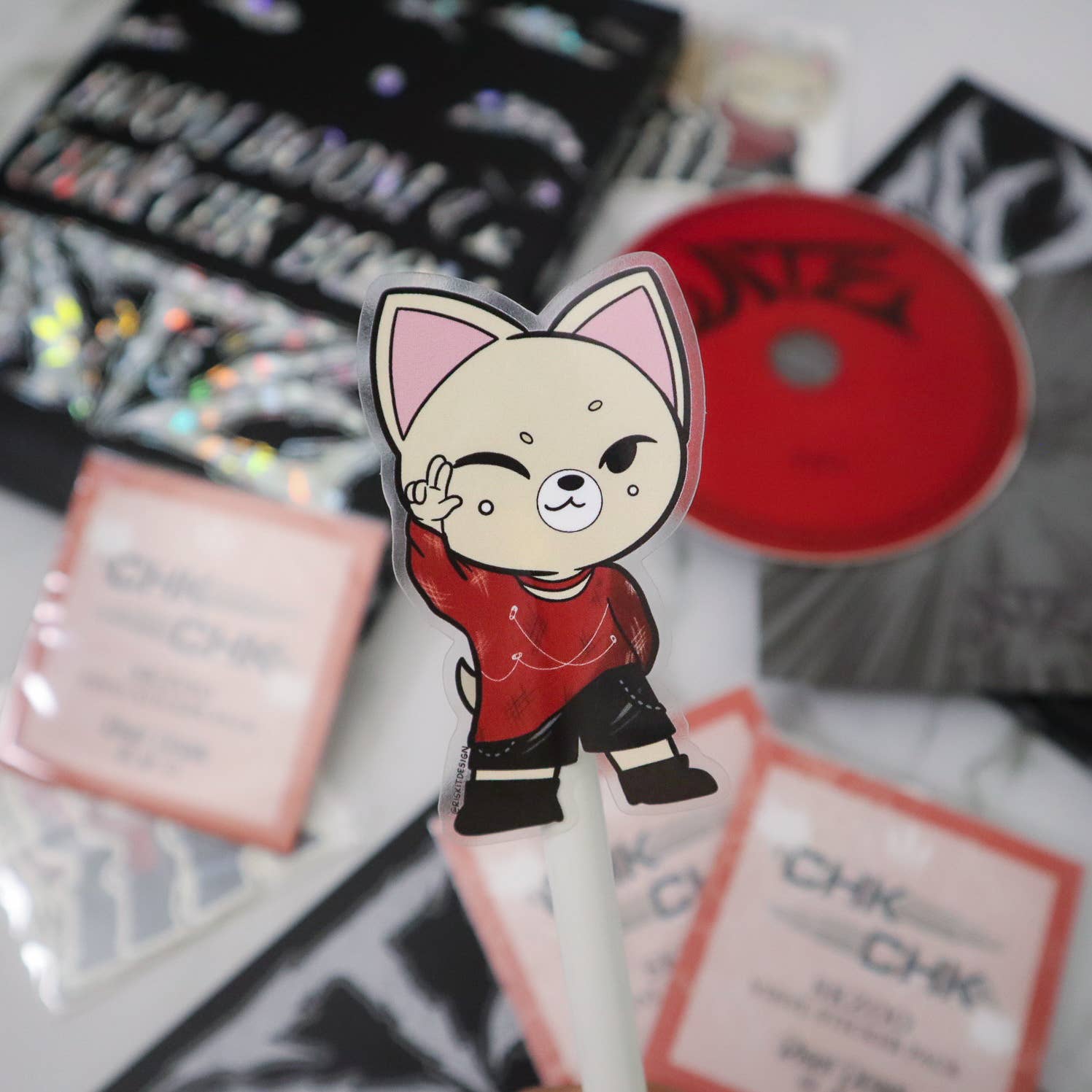 Riskit Design – Adesivo por atacado – KPOP Chk Chk Autocolantes em Vinil Transparente9