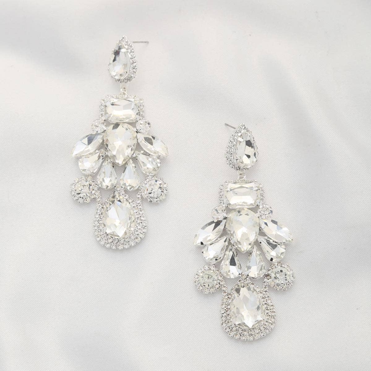 anbfashion - Wholesale Dangle Earrings - TEARDROP RHINESTONE DANGLE EARRING FE-16892