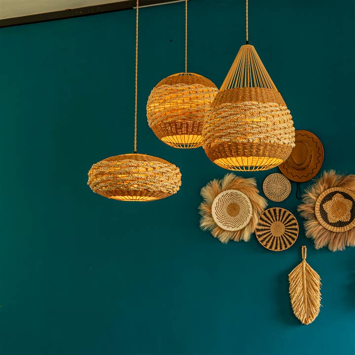 Multi Palma 1-Light Two Tone Teardrop Pendant Light for wholesale on Faire3