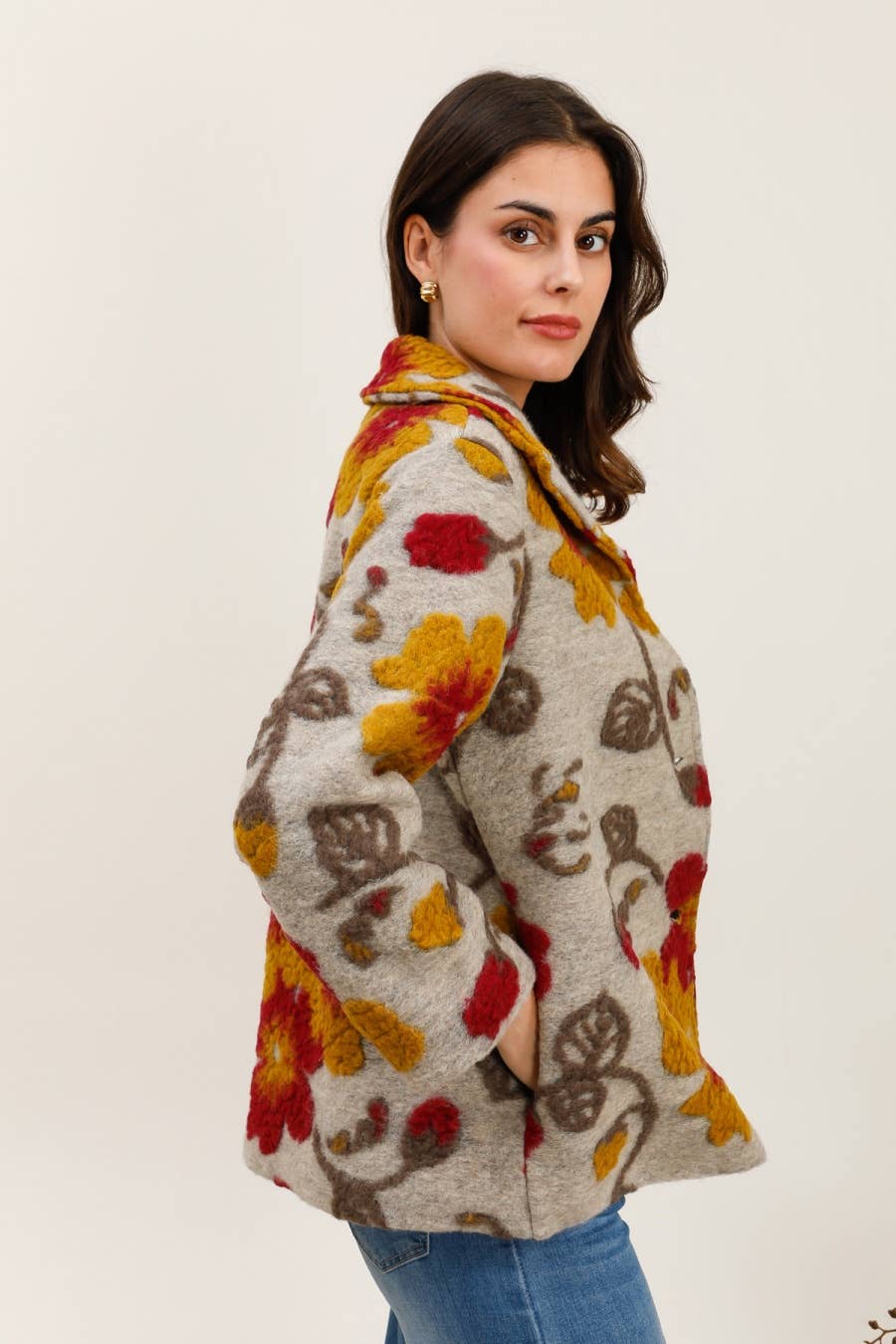 la maison des fibres naturelles – Großhandel Jacke – Damen – Jacke 09028 80%Wolle 20%Polyester6