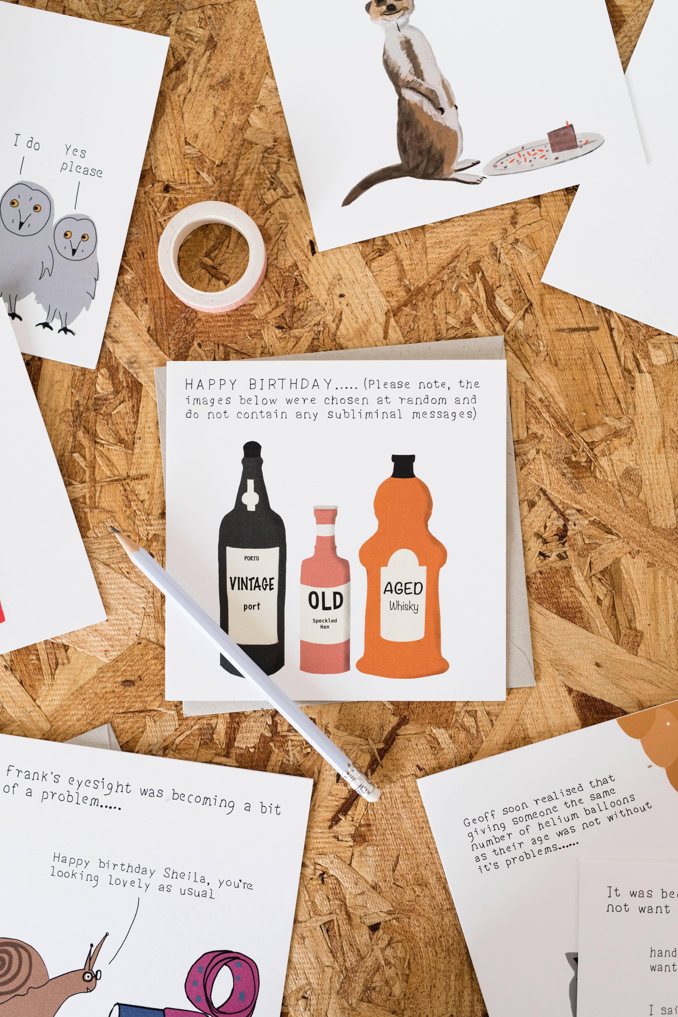 Not at all Jack – wholesale Birthday card – Old Bottles Birthday card1
