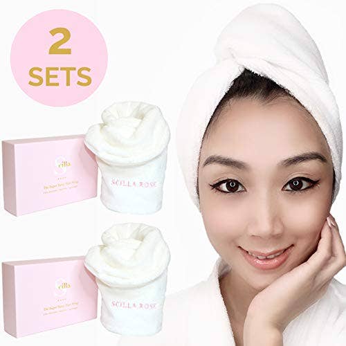 Twin Set - 2 PREMIUM Quality Super Sassy Hair Towel Wraps for wholesale by Scilla Rose
