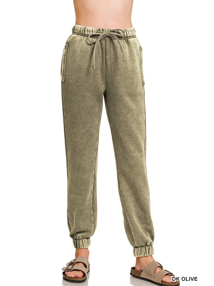 42POPS - Wholesale Lounge Sweatpants/Joggers - Women's - `.Washed Fleece Sweatpants with pockets Reg/Plus53