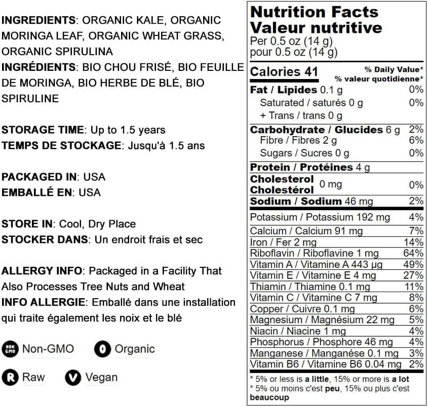 Food To Live - Wholesale Powdered Health Drink - Organic SuperGreens Powder Blend  –  Non-GMO, Pure, Vegan2