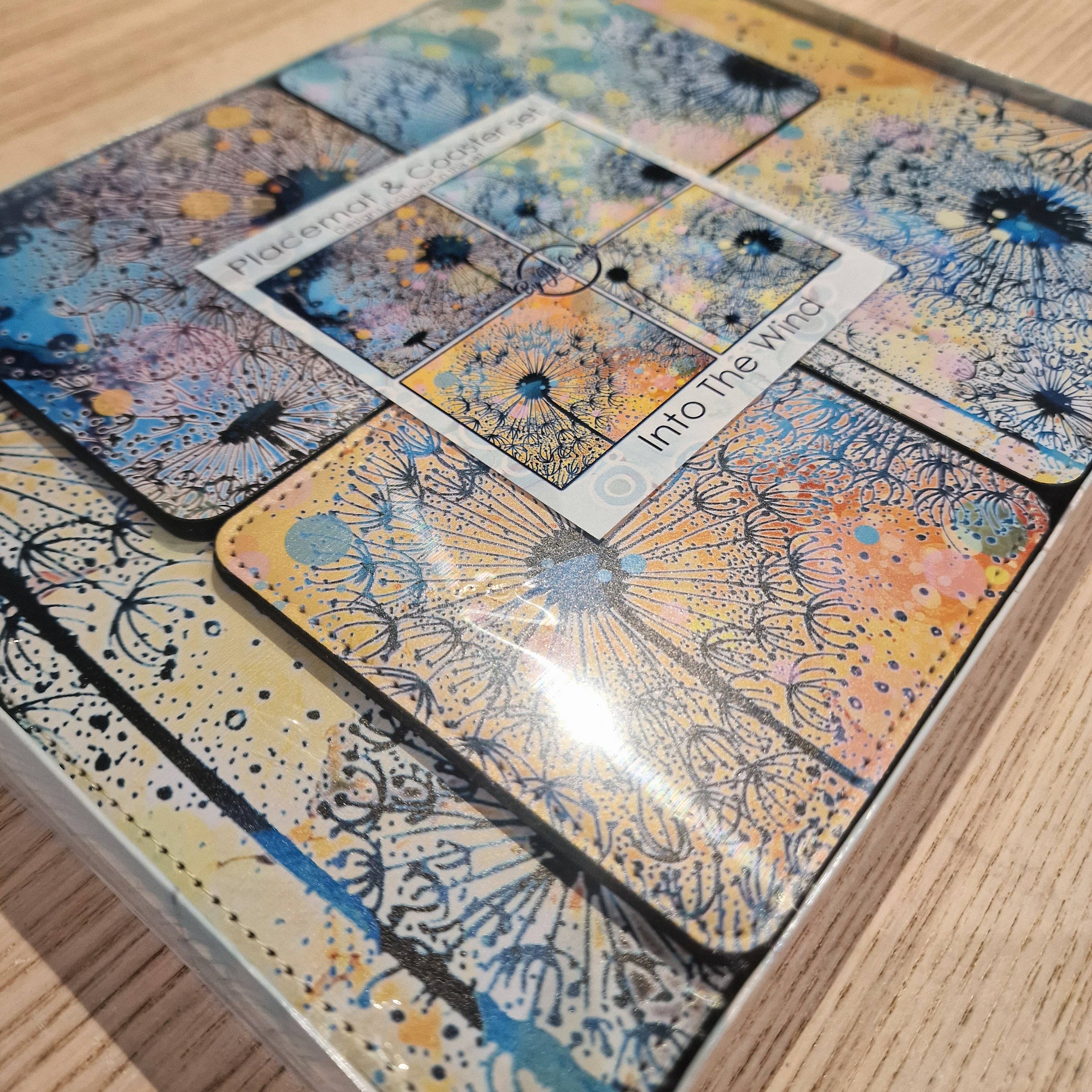 By Jo Crafts – wholesale Placemat – Dandelion Placemat and Coaster Set 15