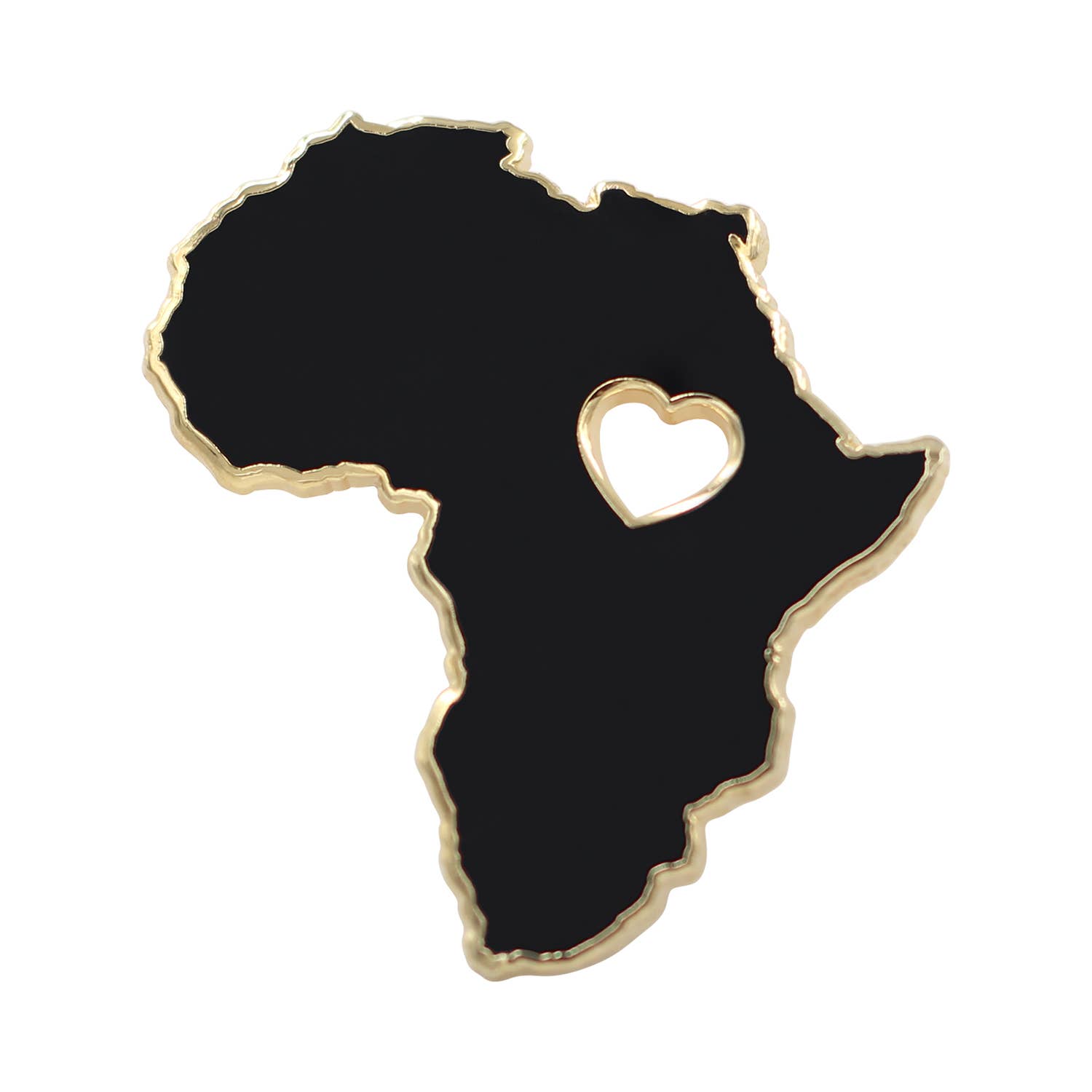 Real Sic - Wholesale Lapel Pin/Button - Africa Pin - Black Lives Matter - Gold Plating