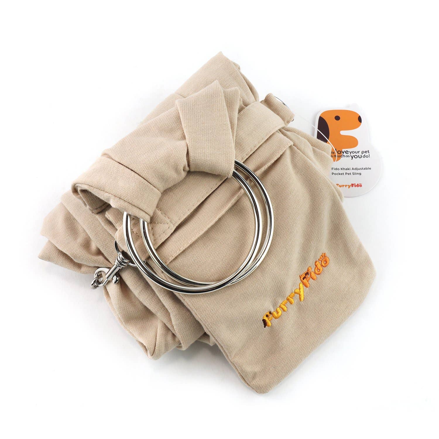 Furry Fido Pet Supplies – Engroshandel Kæledyrstransporttaske – Kat/hund – Furry Fido Khaki Justerbar Pocket Pet Slynge9