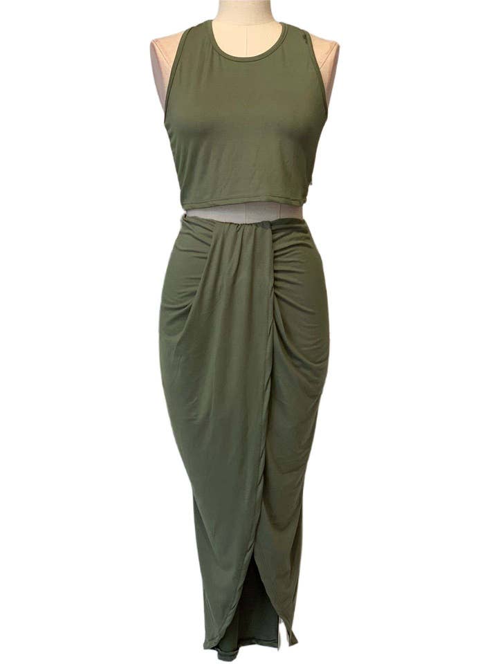 CONJUNTO KAKI 7878 para venta al por mayor de EMMA WU DESIGN