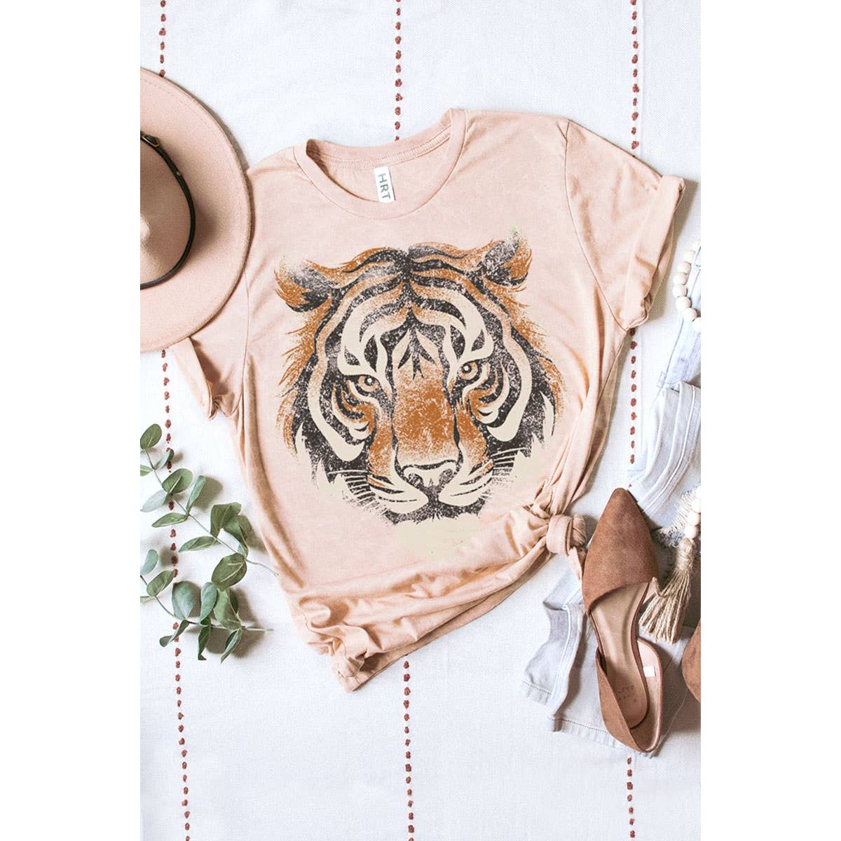 HRTandLUV - Wholesale Screen printed t-shirt – Women′s - TIGER BIG FACE MINERAL GRAPHIC TEE3