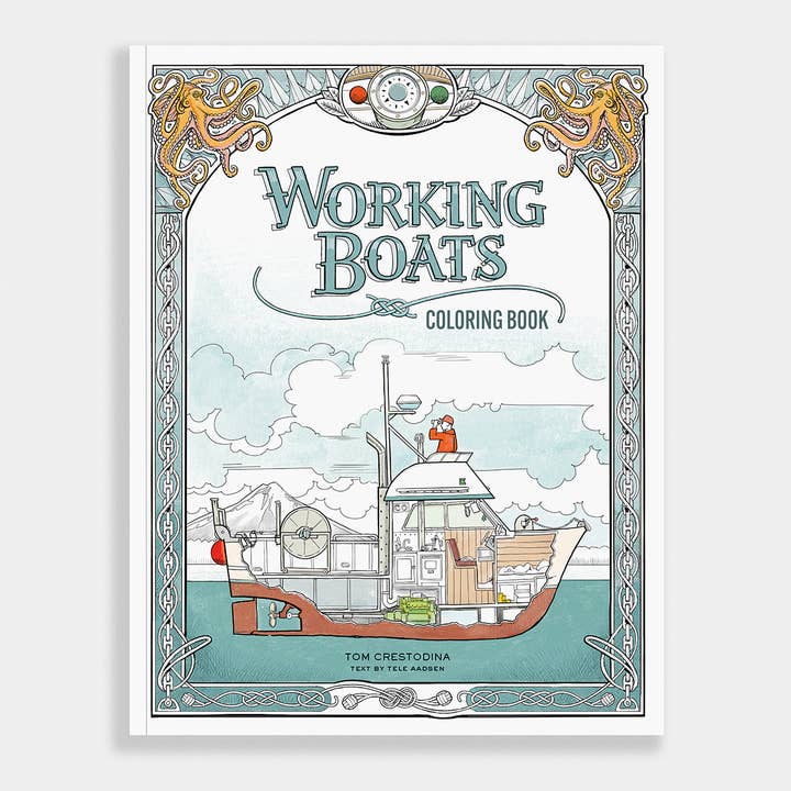 Blue Star Press - Wholesale Coloring & Activity Book - Adult - Working Boats Coloring Book: Coloring Book of Life at Sea