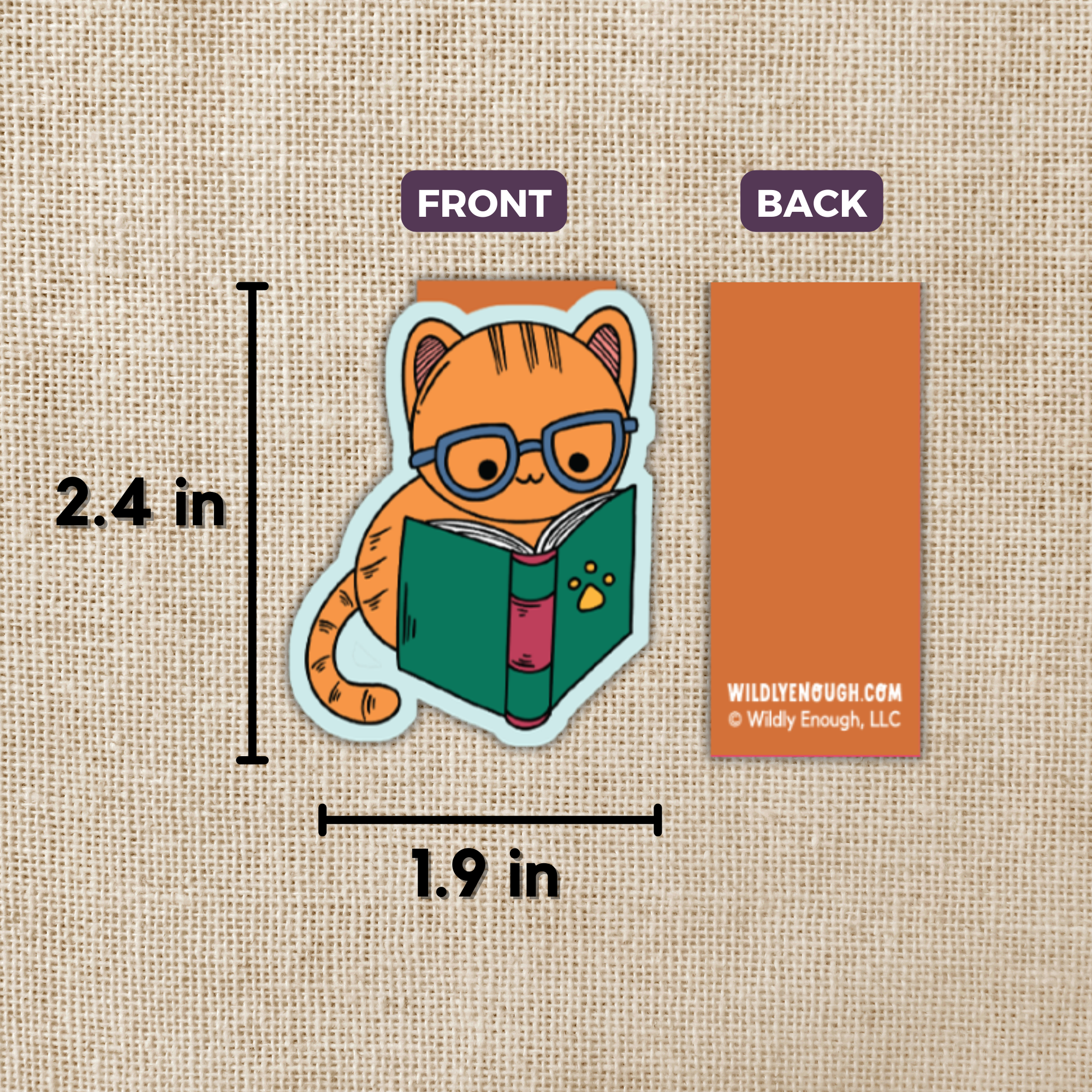 Kingdom of Threads – wholesale Bookmark – Cat Reading Magnetic Bookmark1