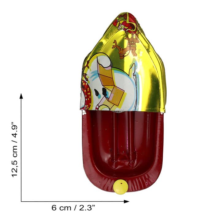Tribal Trade GmbH - Wholesale Decorative Figurine - Tin Toy Mini Recycling Boat Candle Boat Pop Pop Tin4