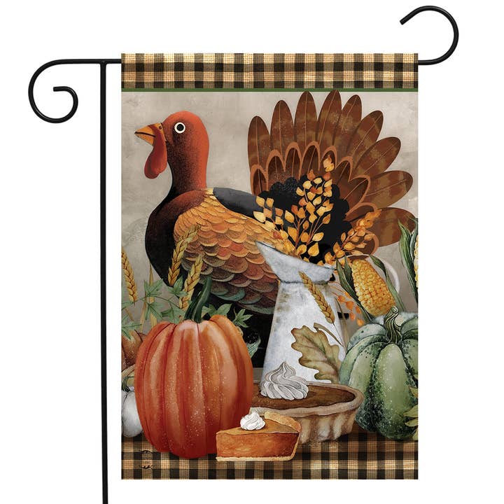 Primitive Thanksgiving Garden Flag for wholesale by Briarwood Lane