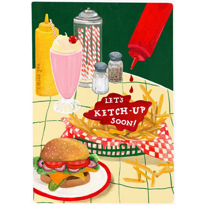 Let's ketch-up soon, I miss you for wholesale by Retrospect Greeting Cards