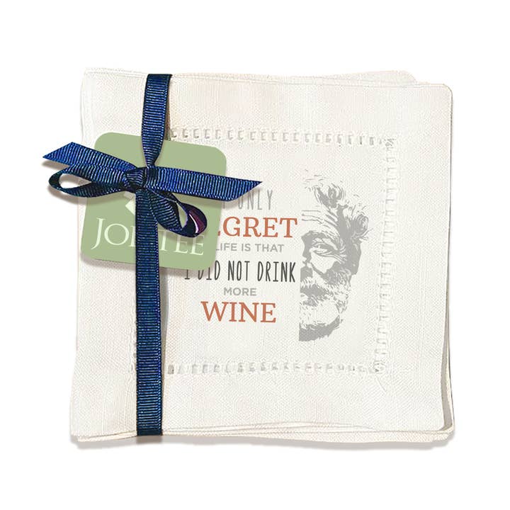 Tovaglioli con orlo a giorno Hemingway Wine per la vendita all'ingrosso da parte di Jolitee