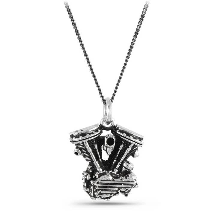 Lost Apostle - Wholesale Pendant/Charm Necklace - Motorcycle Engine Necklace - Silver