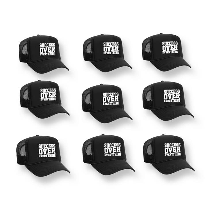 SuccessOverEverything®️Truckers - Black / White for wholesale by SuccessOverEverything Clothing