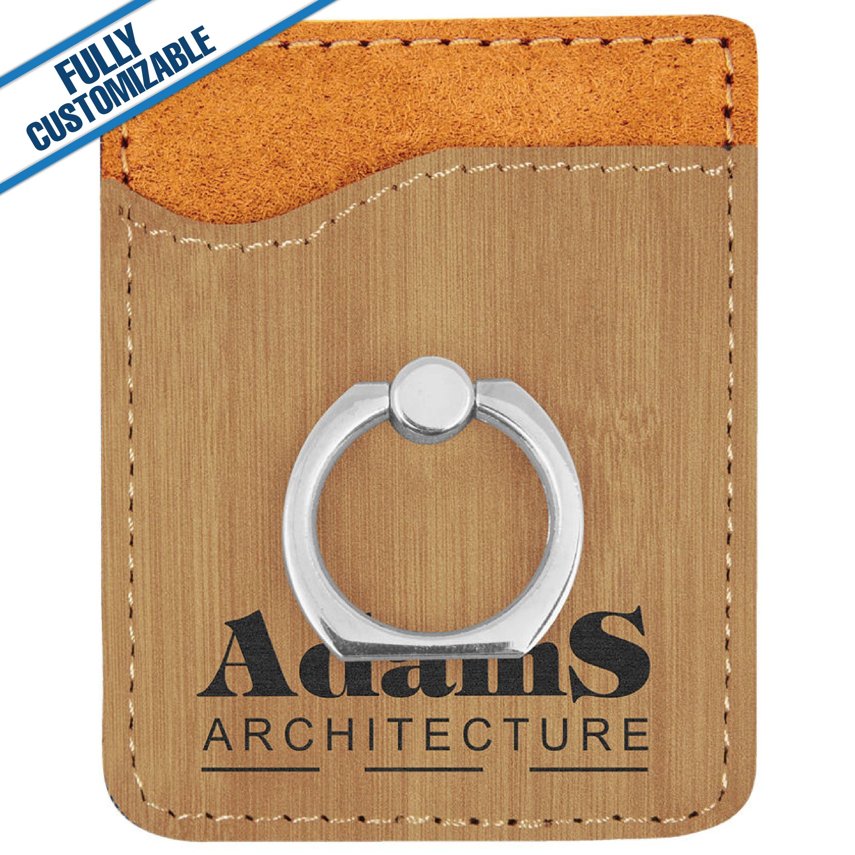 GiftWorksPlus - Wholesale Phone Wallet - Unisex - Leatherette Phone Wallet With Gold Ring - Fully Customizable11