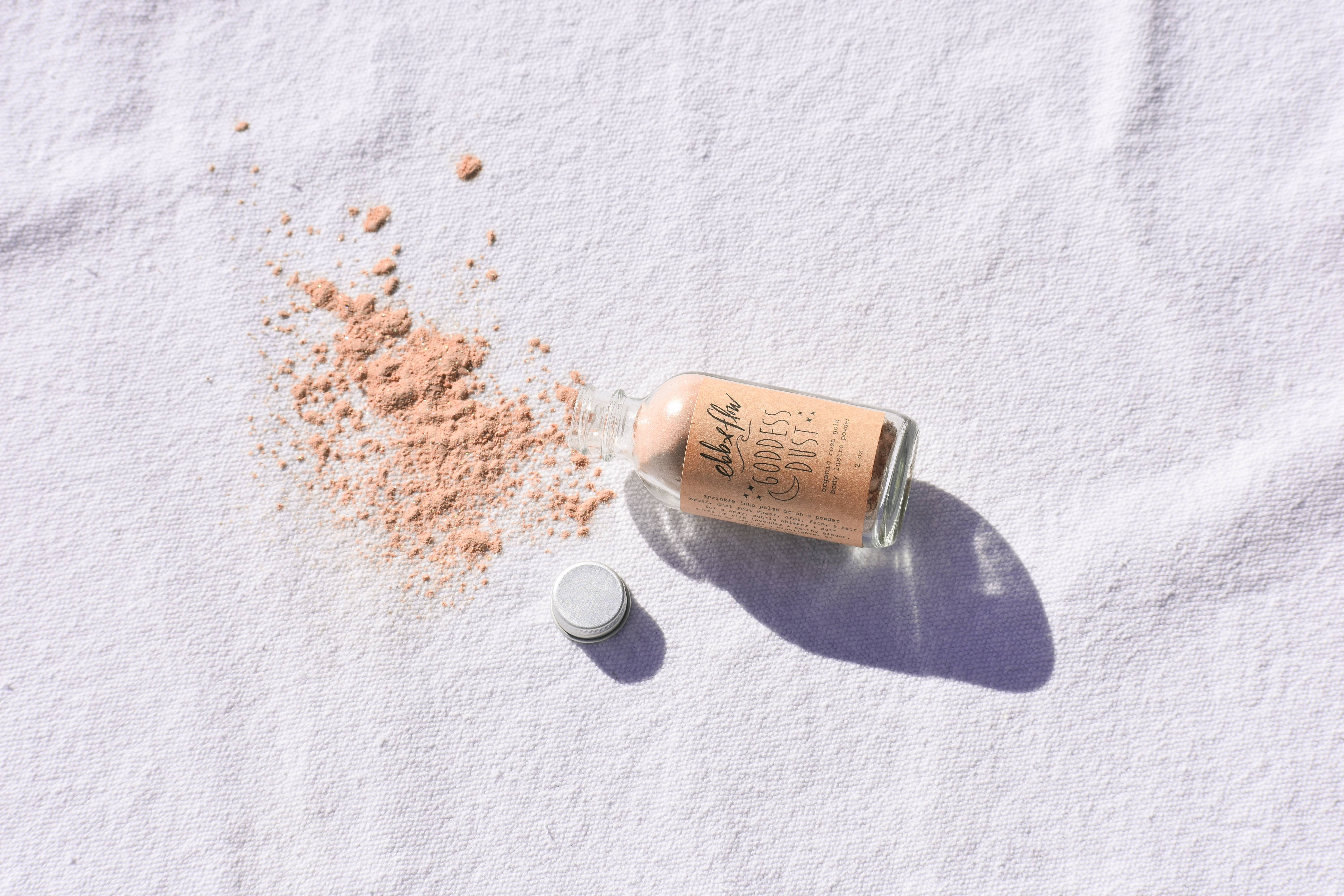 Ebb & Flow – wholesale Body glitter/shimmer – Goddess Dust - Organic Shimmer Powder, for face body & hair1