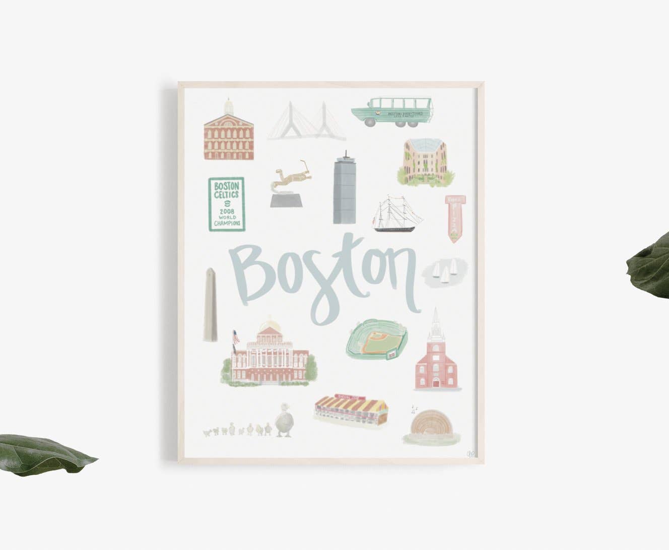 Palm Prints - Wholesale Art Print - Boston Landmark Print1