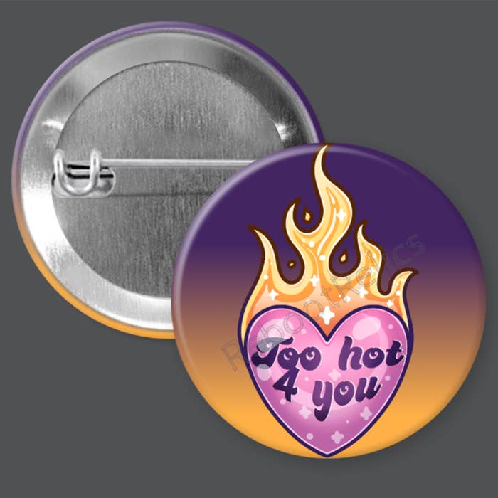 Too Hot 4 You: Flash Art Tattoo|Pin or Magnet (1.5"-2.25") for wholesale by RebootRelics