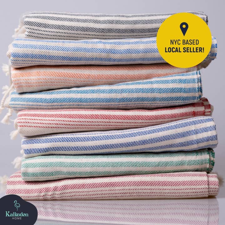 Kalkedon Towels - Wholesale Beach Towel - SALE! Linen Towel | Handwoven Towel | Luxury Spa Towel