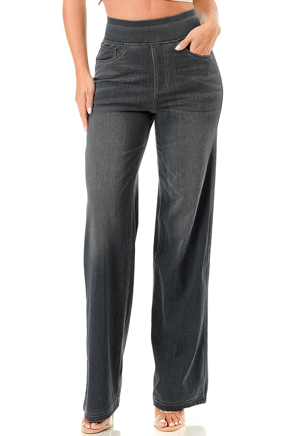 Color 5 – wholesale Jeans - Dam – Ultramjuka lätta utsvängda baggy jeans med resårmidja3