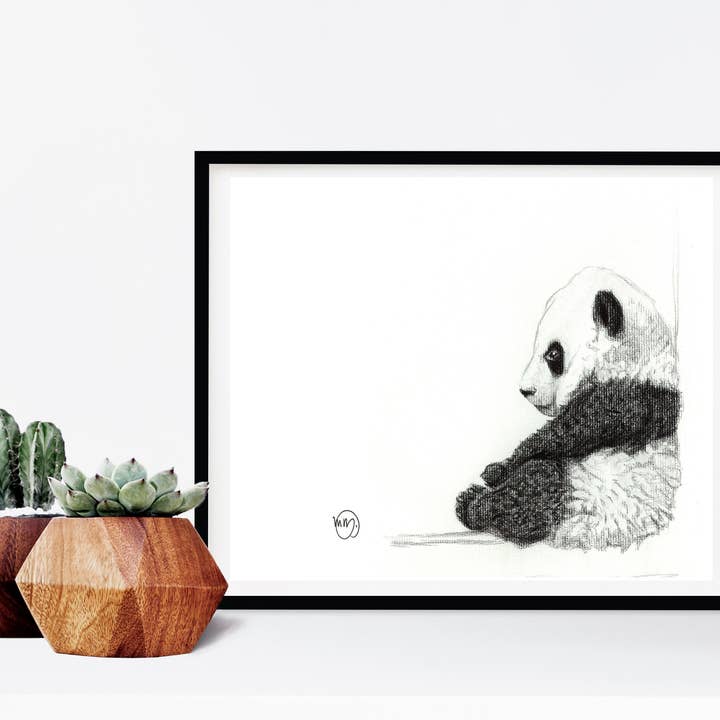 LE NID atelier - Wholesale Art Print - Cute Sitting Panda Print