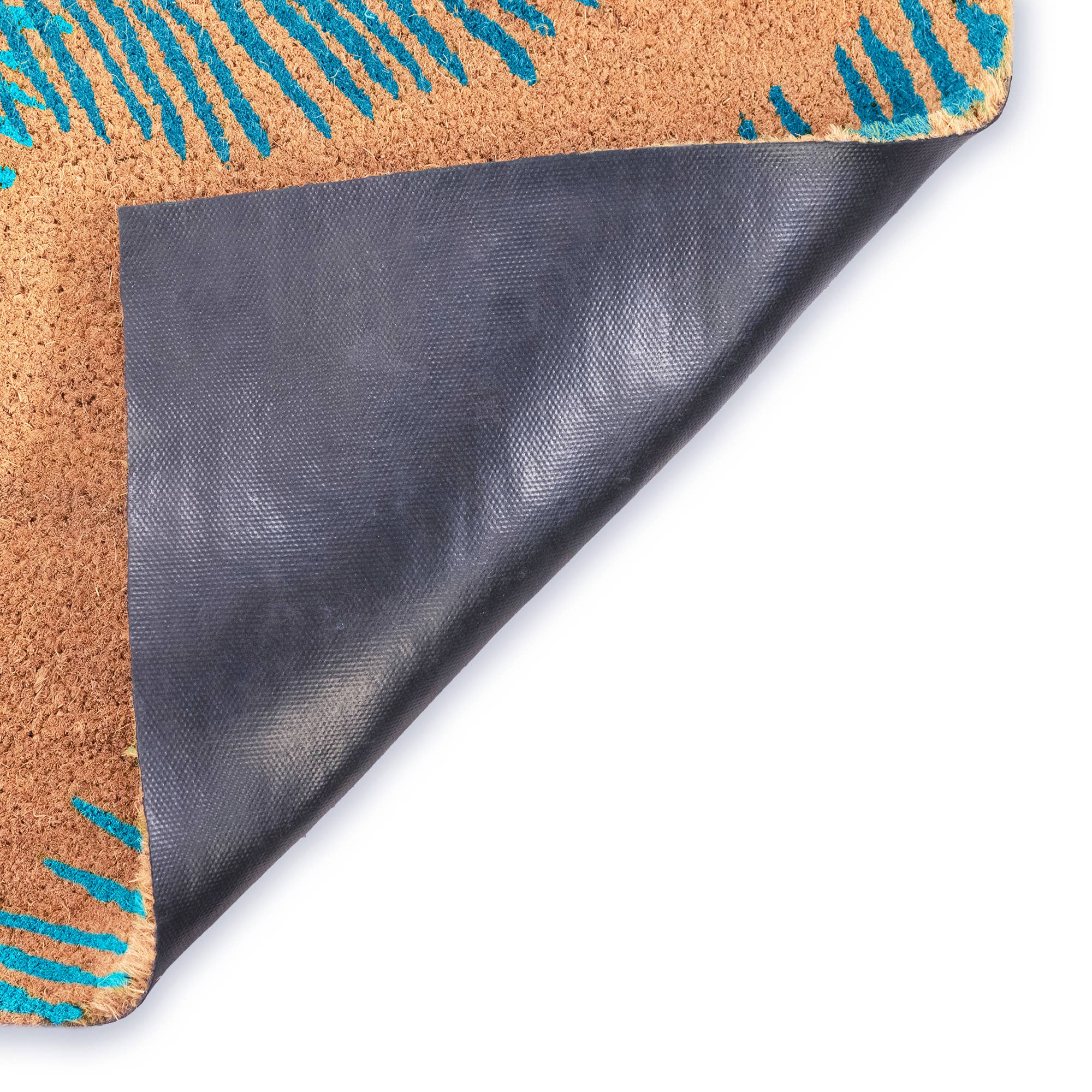 Blue Natura Palm Border Outdoor Mat for wholesale on Faire3